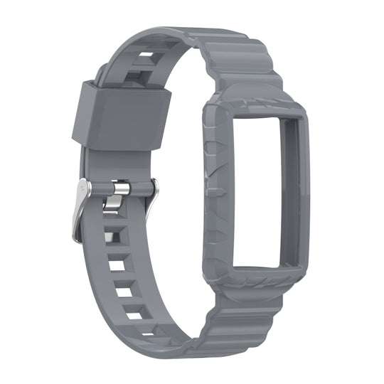 For Fitbit Charge 4 Silicone One Body Armor Watch Band(Gray)
