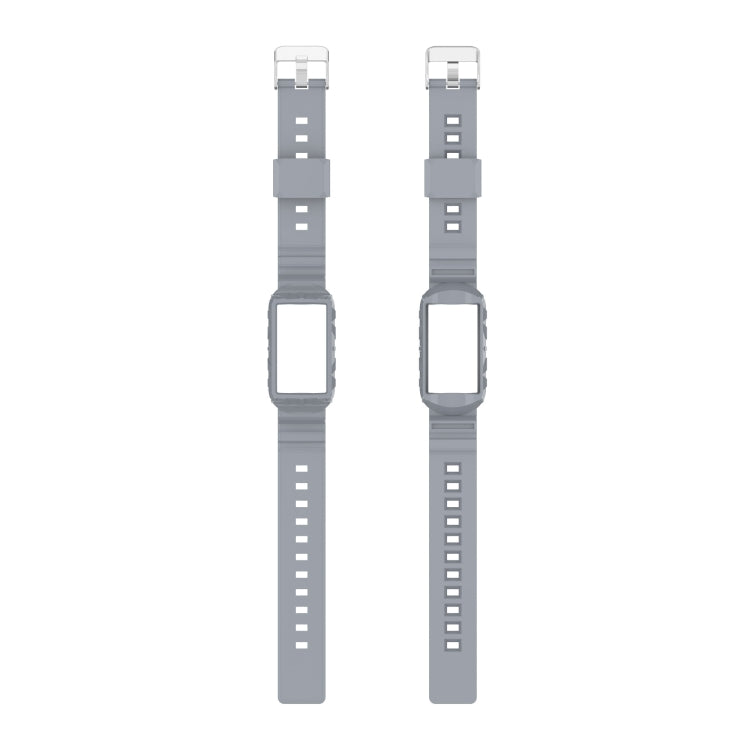 For Fitbit Charge 4 Silicone One Body Armor Watch Band(Gray) - Watch Bands by buy2fix | Online Shopping UK | buy2fix