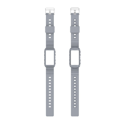 For Fitbit Charge 4 Silicone One Body Armor Watch Band(Gray) - Watch Bands by buy2fix | Online Shopping UK | buy2fix