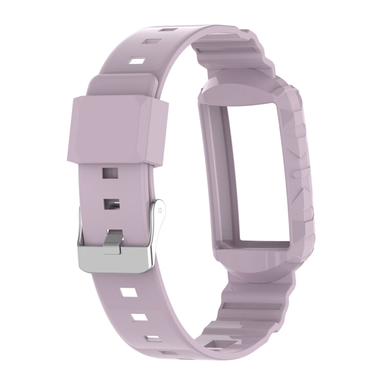 For Fitbit Charge 4 SE Silicone One Body Armor Watch Band(Light Purple) - Watch Bands by buy2fix | Online Shopping UK | buy2fix