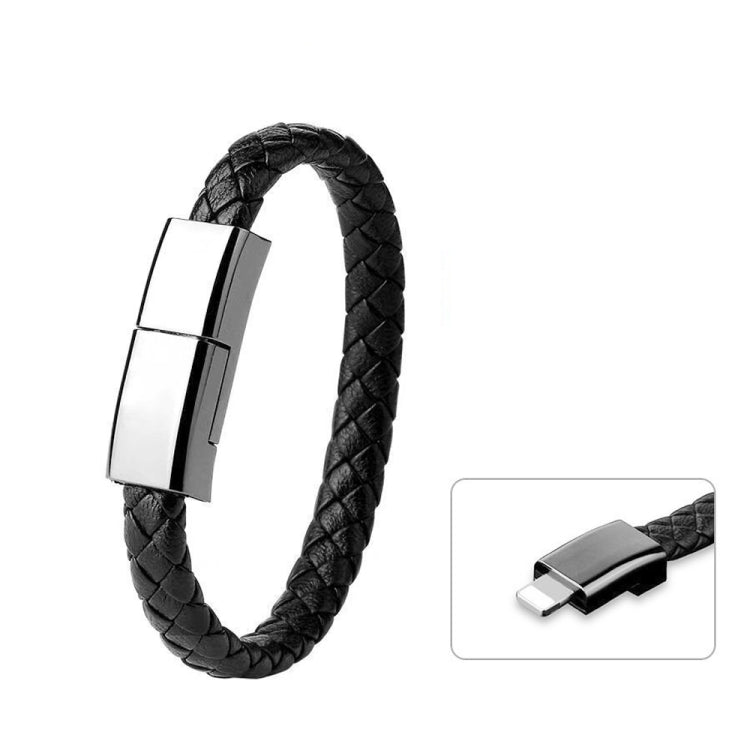 XJ-73 20cm USB to 8 Pin Bracelet Charging Data Cable(Black) by buy2fix
