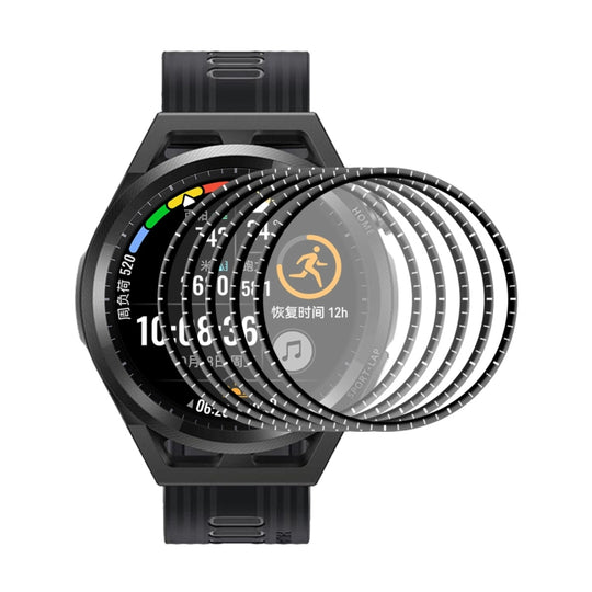 5 PCS For Huawei Watch GT Runner 46mm ENKAY Hat-Prince 3D Full Coverage Soft PC Curved Edge + PMMA HD Screen Protector Film