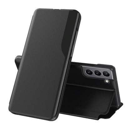 For Samsung Galaxy S22 5G Attraction Flip Holder Leather Phone Case(Black) - Galaxy S22 5G Cases by buy2fix | Online Shopping UK | buy2fix