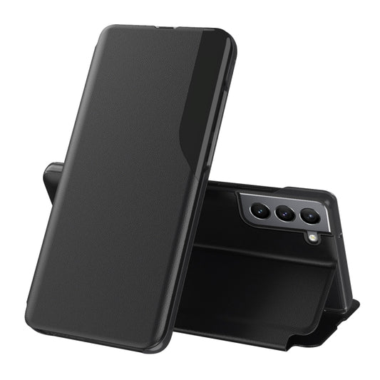 For Samsung Galaxy S22 5G Attraction Flip Holder Leather Phone Case(Black) - Galaxy S22 5G Cases by buy2fix | Online Shopping UK | buy2fix