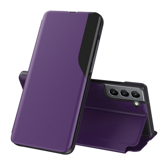 For Samsung Galaxy S22 5G Attraction Flip Holder Leather Phone Case(Purple) - Galaxy S22 5G Cases by buy2fix | Online Shopping UK | buy2fix