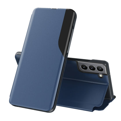 For Samsung Galaxy S22 Plus 5G Attraction Flip Holder Leather Phone Case(Blue) - Galaxy S22+ 5G Cases by buy2fix | Online Shopping UK | buy2fix