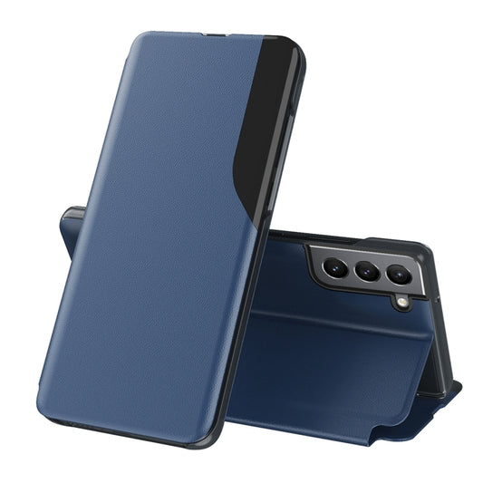 For Samsung Galaxy S22 Plus 5G Attraction Flip Holder Leather Phone Case(Blue) - Galaxy S22+ 5G Cases by buy2fix | Online Shopping UK | buy2fix