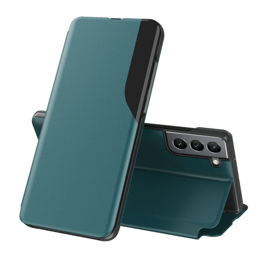 For Samsung Galaxy S22 Plus 5G Attraction Flip Holder Leather Phone Case(Green) - Galaxy S22+ 5G Cases by buy2fix | Online Shopping UK | buy2fix