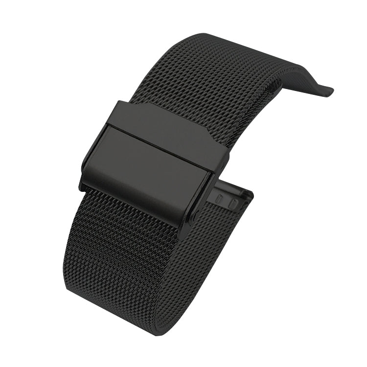 For Huawei Watch GT 46mm Stainless Steel Milan Double Buckle Watch Band(Black) - Watch Bands by buy2fix | Online Shopping UK | buy2fix