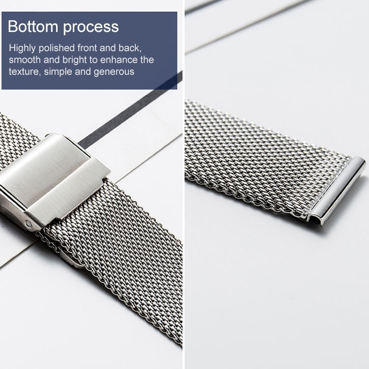 For Huawei Watch GT 46mm Stainless Steel Milan Double Buckle Watch Band(Silver) by buy2fix