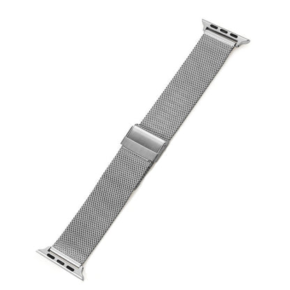 Milan Meta Watch Band For Apple Watch Series 9&8&7 41mm / SE 3&SE 2&6&SE&5&4 40mm / 3&2&1 38mm(Silver) by buy2fix