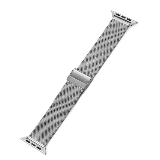 Milan Meta Watch Band For Apple Watch Series 9&8&7 41mm / SE 3&SE 2&6&SE&5&4 40mm / 3&2&1 38mm(Silver) by buy2fix