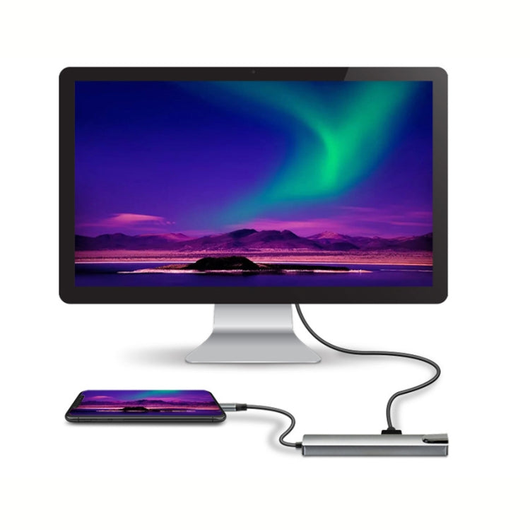 5 in 1 USB Type-C to RJ45+USB3.0 x 2+PD+HDMI HUB Adapter by buy2fix