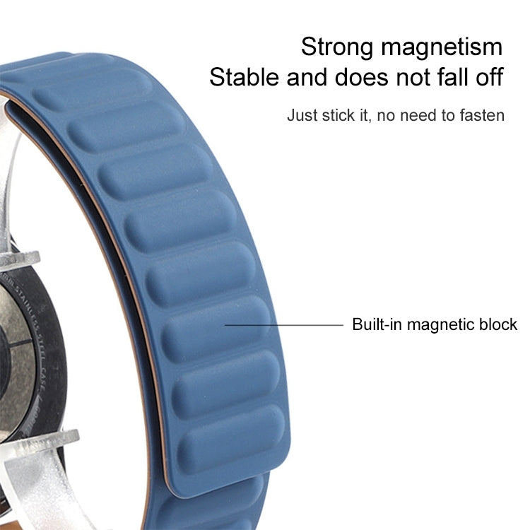 Silicone Magnetic Watch Band For Samsung Galaxy Watch 3 41MM R850(Indigo) - Watch Bands by buy2fix | Online Shopping UK | buy2fix