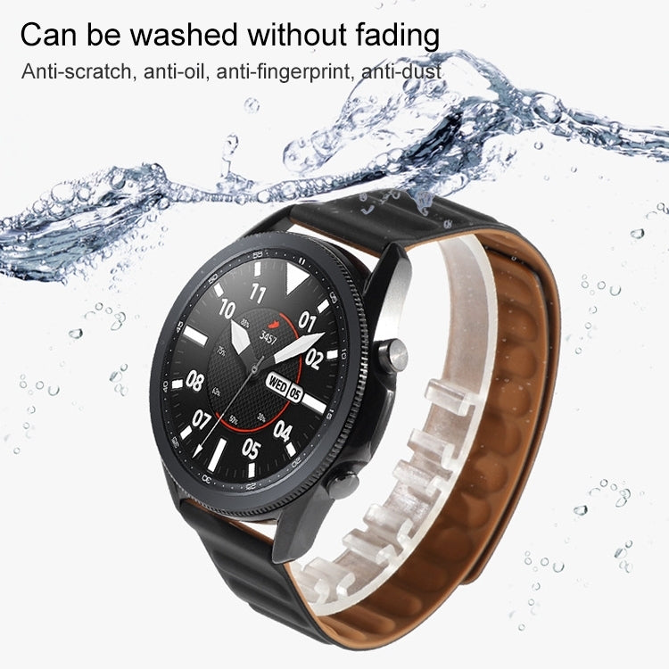 Silicone Magnetic Watch Band For Samsung Galaxy Watch 3 41MM R850(Indigo) - Watch Bands by buy2fix | Online Shopping UK | buy2fix