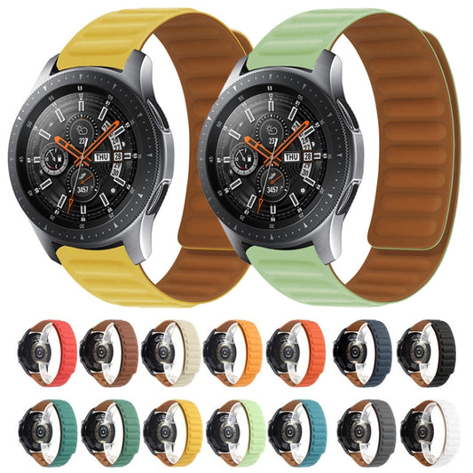 Silicone Magnetic Watch Band For Samsung Galaxy Gear Sport(Brown) - Watch Bands by buy2fix | Online Shopping UK | buy2fix
