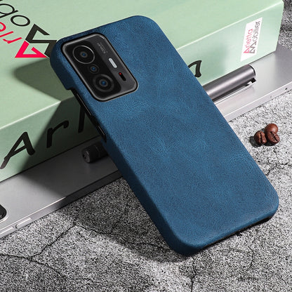 Ring Holder PU Phone Case For Xiaomi Mi 11T / 11T Pro(Blue) - Xiaomi Cases by buy2fix | Online Shopping UK | buy2fix