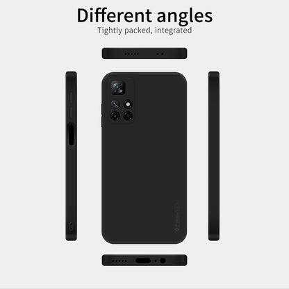 For Xiaomi Redmi Note 11 / Poco M4 Pro 5G PINWUYO Liquid Silicone TPU Phone Case(Black) by PINWUYO