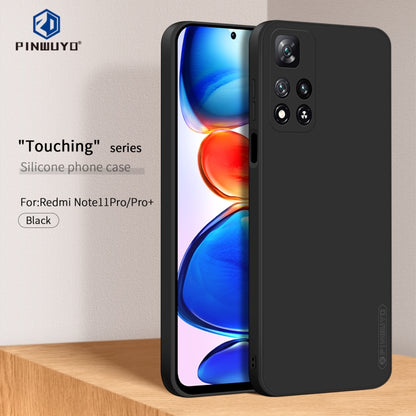 For Xiaomi Redmi Note 11 Pro / 11 Pro+ PINWUYO Liquid Silicone TPU Phone Case(Black) by PINWUYO