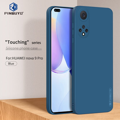 For Huawei nova 9 Pro PINWUYO Liquid Silicone TPU Phone Case(Blue) - Huawei Cases by PINWUYO | Online Shopping UK | buy2fix