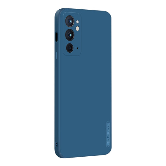 For OnePlus 9RT 5G PINWUYO Liquid Silicone TPU Phone Case(Blue) - OnePlus Cases by PINWUYO | Online Shopping UK | buy2fix