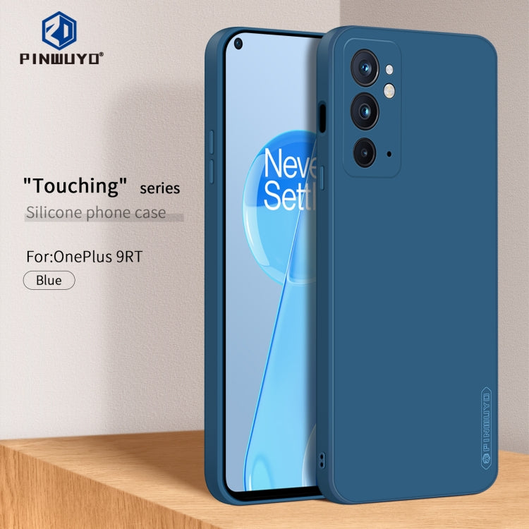 For OnePlus 9RT 5G PINWUYO Liquid Silicone TPU Phone Case(Blue) - OnePlus Cases by PINWUYO | Online Shopping UK | buy2fix
