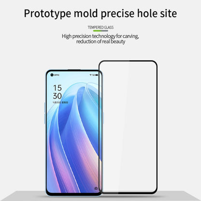 For OPPO Reno7 Pro 5G PINWUYO 9H 2.5D Full Screen Tempered Glass Film(Black) - OPPO Tempered Glass by PINWUYO | Online Shopping UK | buy2fix