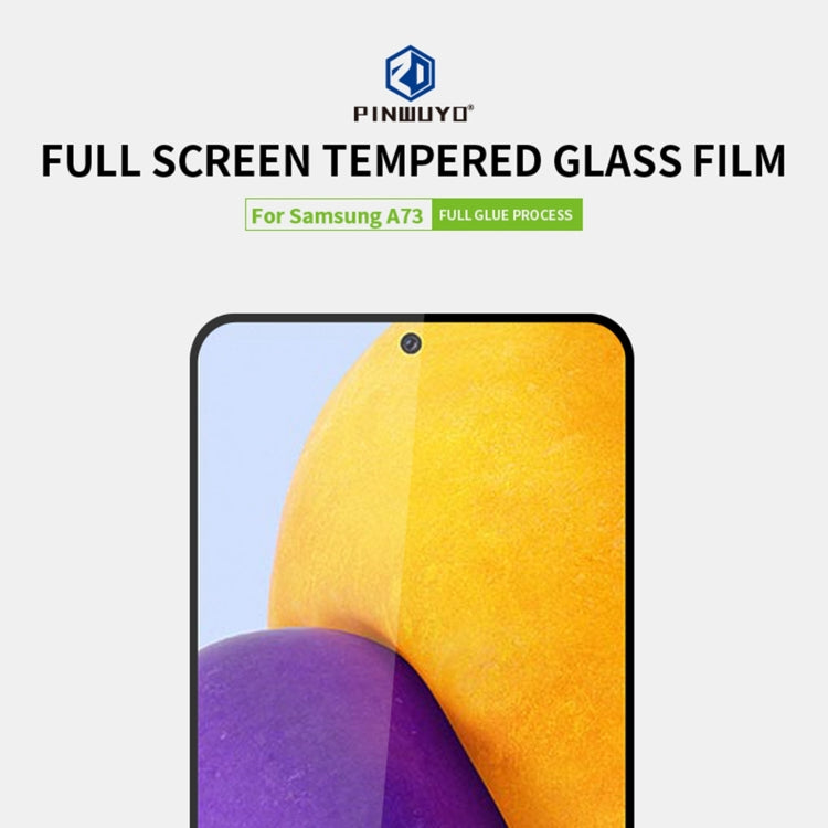 For Samsung Galaxy A73 PINWUYO 9H 2.5D Full Screen Tempered Glass Film(Black) - Galaxy Tempered Glass by PINWUYO | Online Shopping UK | buy2fix