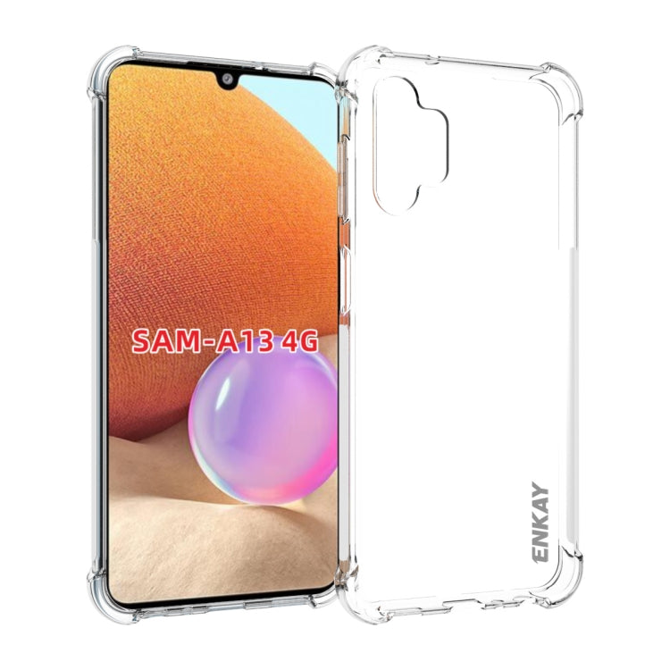 For Samsung Galaxy A13 4G ENKAY Transparent TPU Shockproof Case by ENKAY