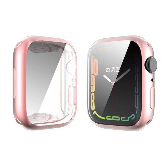 For Apple Watch Series 8 / 7 41mm ENKAY Hat-Prince Electroplated TPU Case(Pink) - Watch Cases by ENKAY | Online Shopping UK | buy2fix