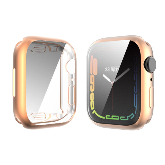 For Apple Watch Series 8 / 7 45mm ENKAY Hat-Prince Electroplated TPU Case(Rose Gold) - Watch Cases by ENKAY | Online Shopping UK | buy2fix