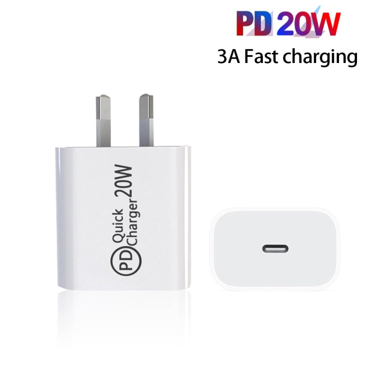 AU-20W PD USB-C / Type-C Travel Charger for Mobile Phone, AU Plug - USB Charger by buy2fix | Online Shopping UK | buy2fix