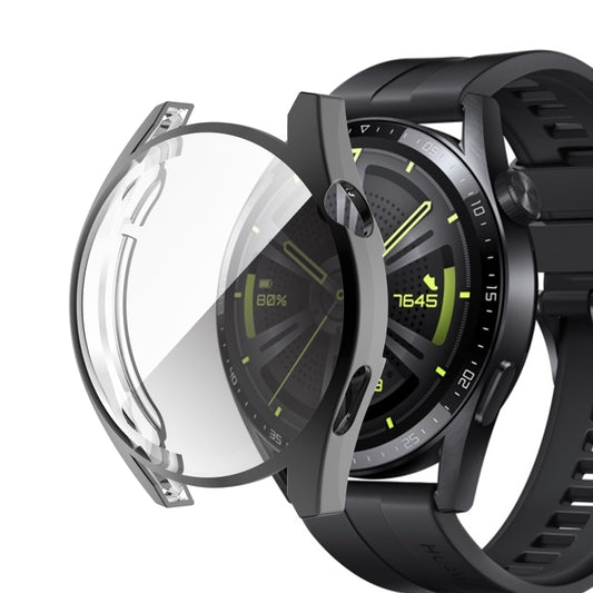 For Huawei Watch GT 3 46mm Fully Surrounded TPU Case with Protective Film(Black) - Watch Cases by buy2fix | Online Shopping UK | buy2fix