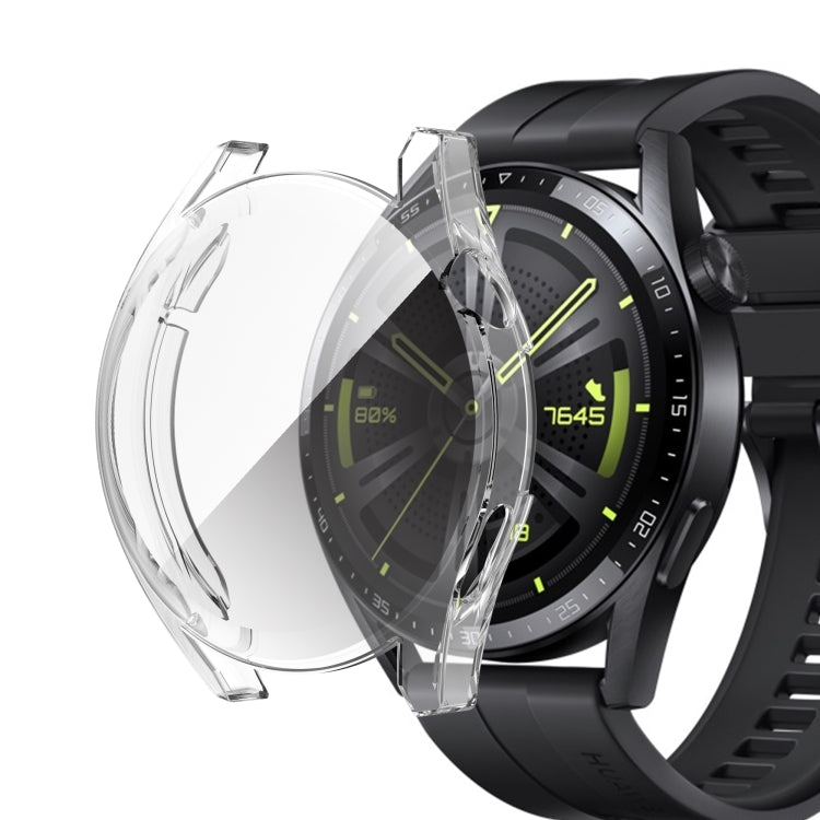 For Huawei Watch GT 3 46mm Fully Surrounded TPU Case with Protective Film(Transparent) by buy2fix