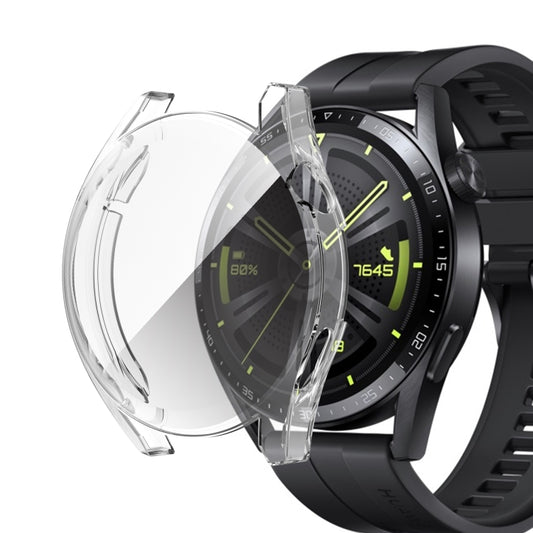 For Huawei Watch GT 3 46mm Fully Surrounded TPU Case with Protective Film(Transparent) by buy2fix
