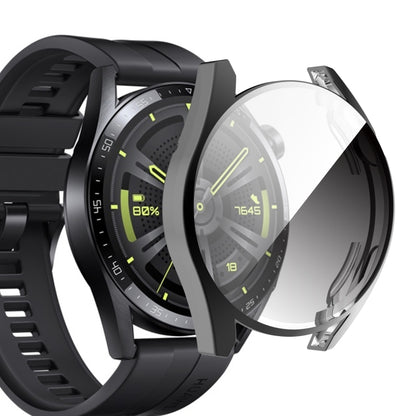 For Huawei Watch GT 3 46mm Fully Surrounded TPU Case with Protective Film(Black) - Watch Cases by buy2fix | Online Shopping UK | buy2fix