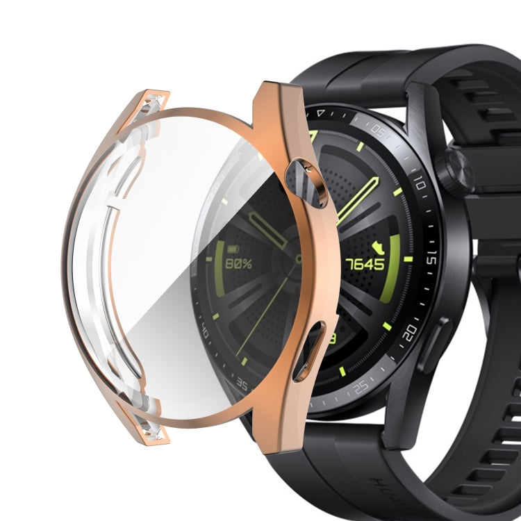 For Huawei Watch GT 3 42mm Fully Surrounded TPU Case with Protective Film(Rose Gold) by buy2fix
