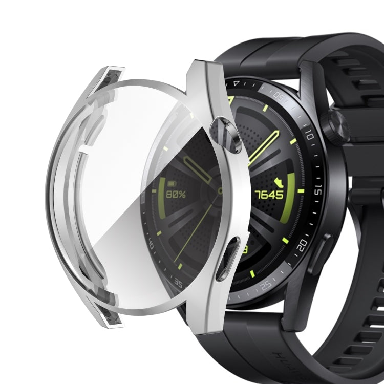 For Huawei Watch GT 3 42mm Fully Surrounded TPU Case with Protective Film(Silver) by buy2fix