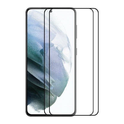 For Samsung Galaxy S22 5G 2pcs ENKAY Ultra-thin 0.2mm Full Glue Coverage Tempered Glass Protector - Galaxy S22 5G Tempered Glass by ENKAY | Online Shopping UK | buy2fix