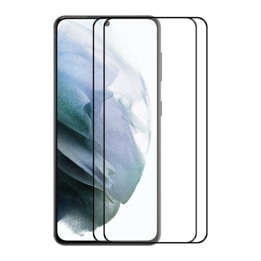 For Samsung Galaxy S22 5G 2pcs ENKAY Ultra-thin 0.2mm Full Glue Coverage Tempered Glass Protector - Galaxy S22 5G Tempered Glass by ENKAY | Online Shopping UK | buy2fix