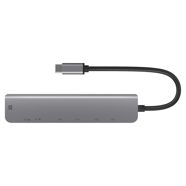 UC902 7-in-1 Multi-function HDMI+SD/TF+USB x 2+Type-C+PD to USB-C / Type-C Aluminum Alloy HUB by buy2fix