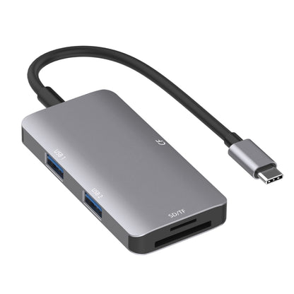 5 in 1 Data Read HUB Adapter with SD / TF / CF Card, Dual USB3.0 Ports by buy2fix