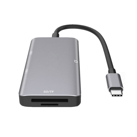 5 in 1 Data Read HUB Adapter with SD / TF / CF Card, Dual USB3.0 Ports by buy2fix
