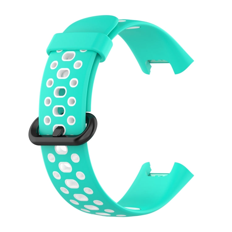 For Xiaomi Redmi Watch 2 Lite Two-Color Mixed Silicone Watch Band(Cyan+White) - Watch Bands by buy2fix | Online Shopping UK | buy2fix