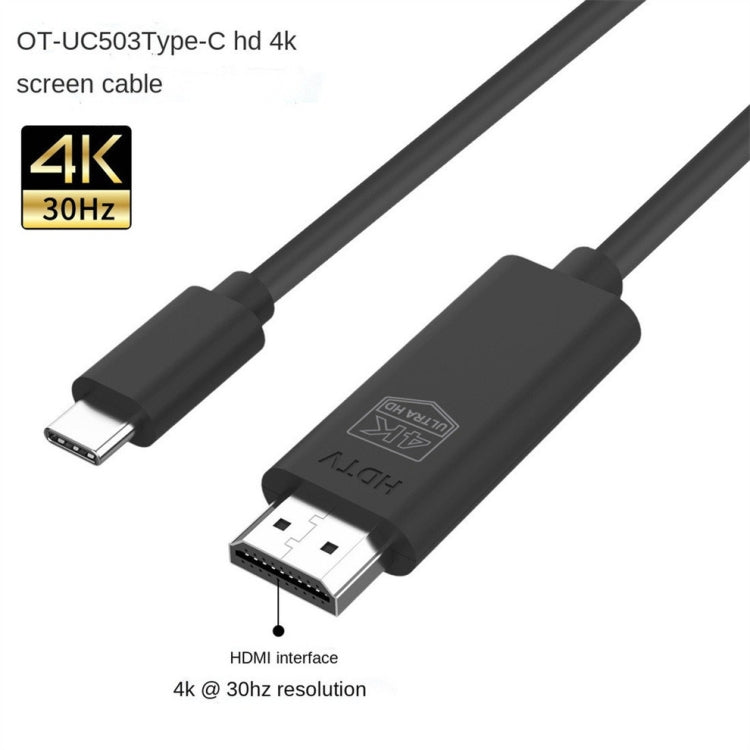 OT-UC503 4 KUSB Type C Male to HDMI Male Screen Cable by buy2fix