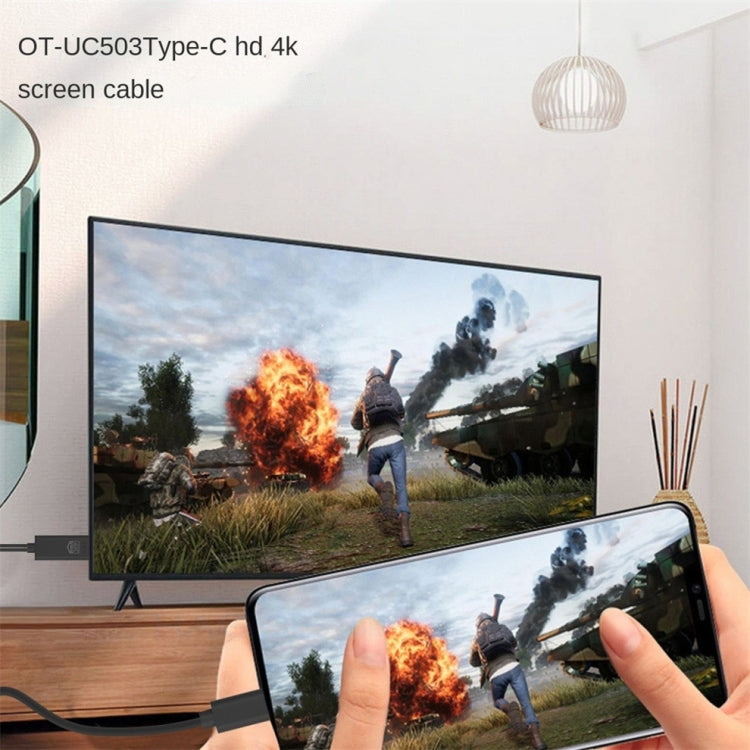 OT-UC503 4 KUSB Type C Male to HDMI Male Screen Cable by buy2fix