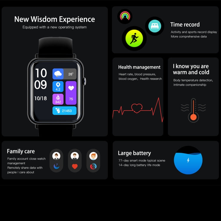 Q19 Pro IP67 Waterproof 1.69 inch Smartwatch(Silver) by buy2fix