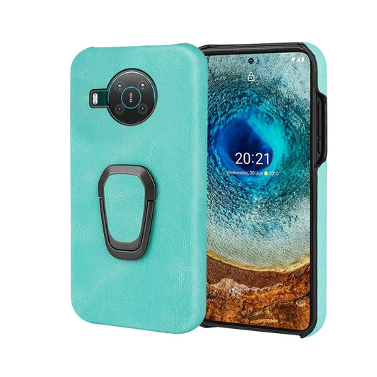 For Nokia X10 / X20 Ring Holder PU Phone Case(Mint Green) - Nokia Cases by buy2fix | Online Shopping UK | buy2fix