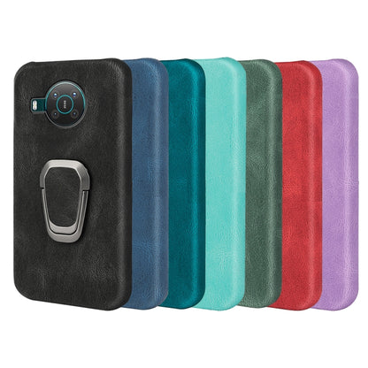 For Nokia X10 / X20 Ring Holder PU Phone Case(Mint Green) - Nokia Cases by buy2fix | Online Shopping UK | buy2fix