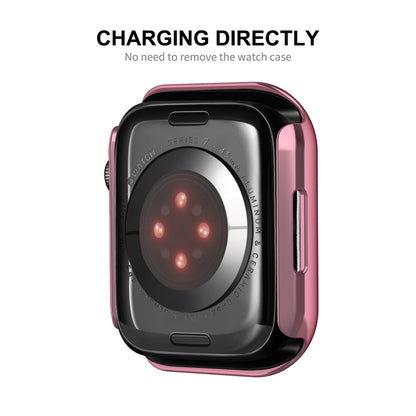 For Apple Watch Series 8 / 7 41mm ENKAY Hat-Prince 2 in 1 PC Frame + 9H Tempered Glass Case(Pink) - Watch Cases by ENKAY | Online Shopping UK | buy2fix